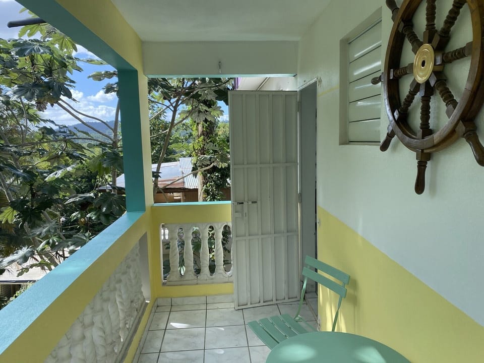 Private rear patio off master bedroom