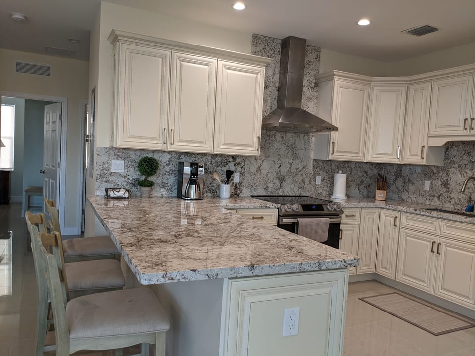 Extra seating by the kitchen