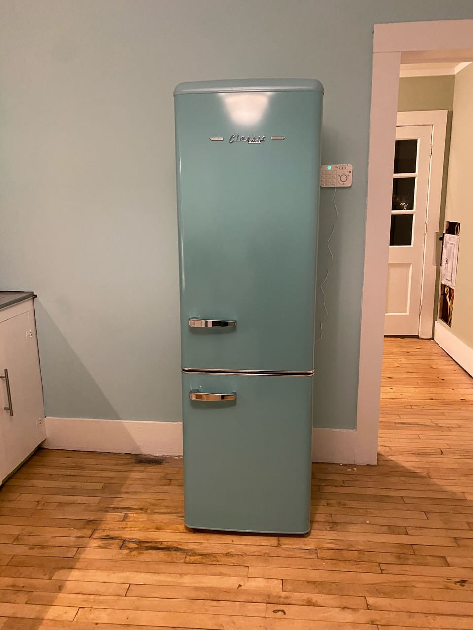 Retro Refrigerator in Kitchen 