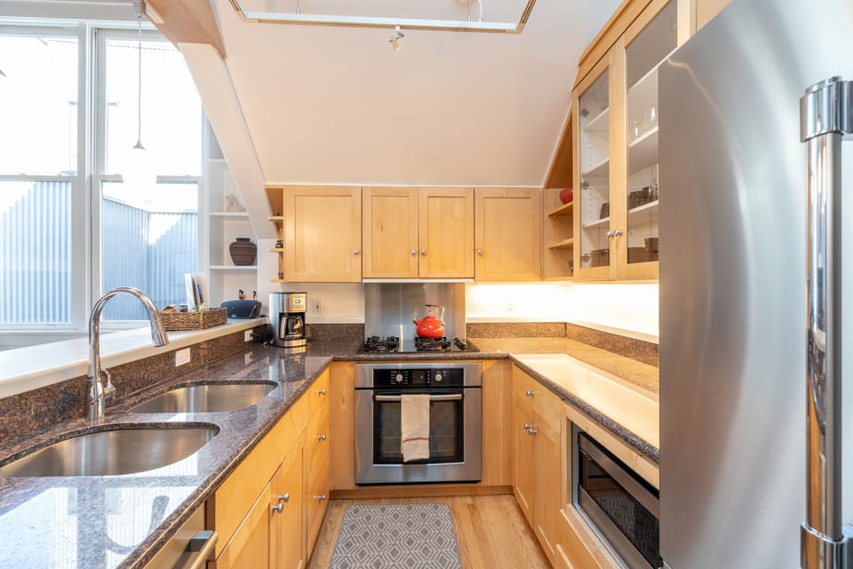 Well-appointed kitchen with stainless steel appliances