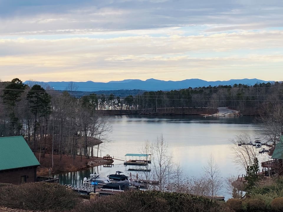 The view over the cove from the top of our street never gets old.