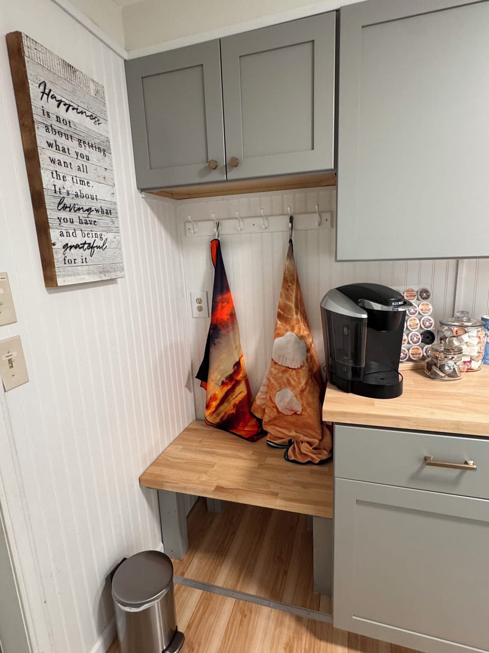 Beach entrance by the kitchen.  