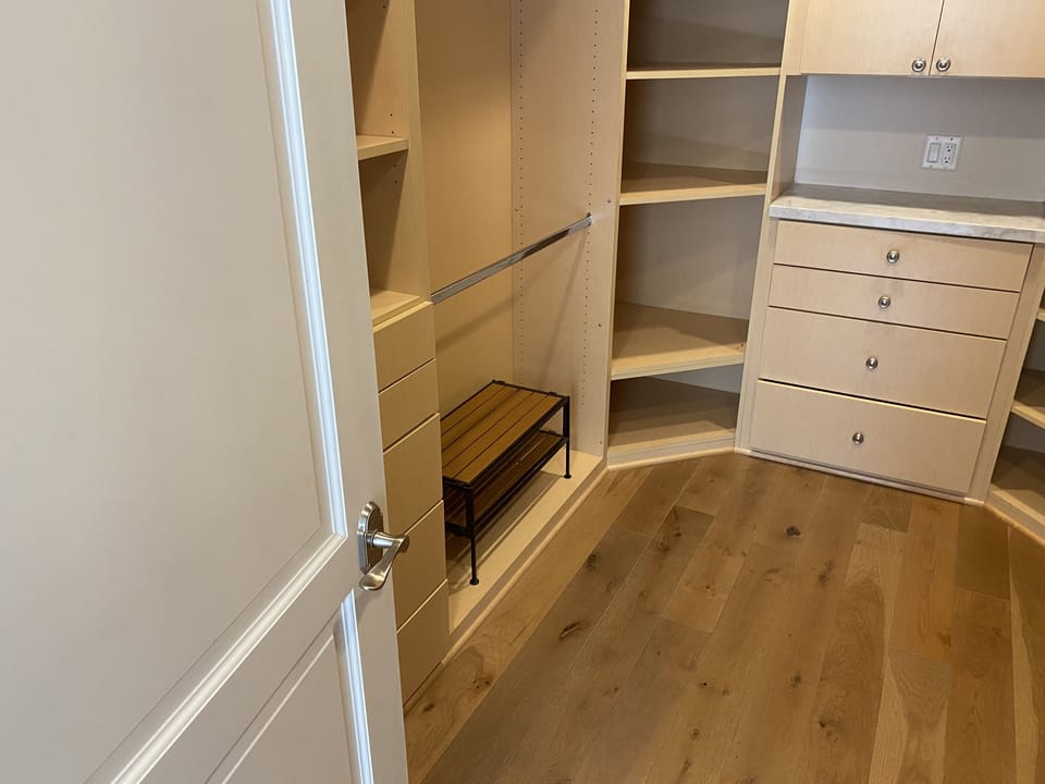walk-in master closet