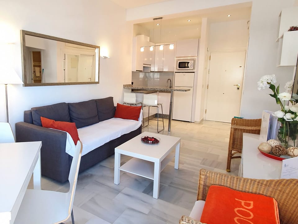 Living room and kitchen