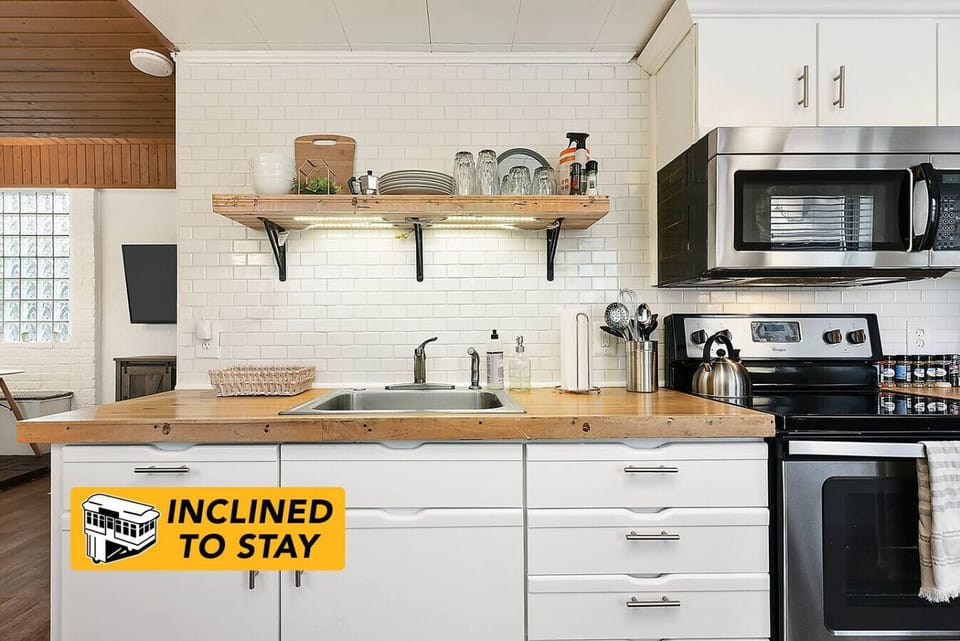 Everything is easy to find in the thoughtfully laid out kitchen.