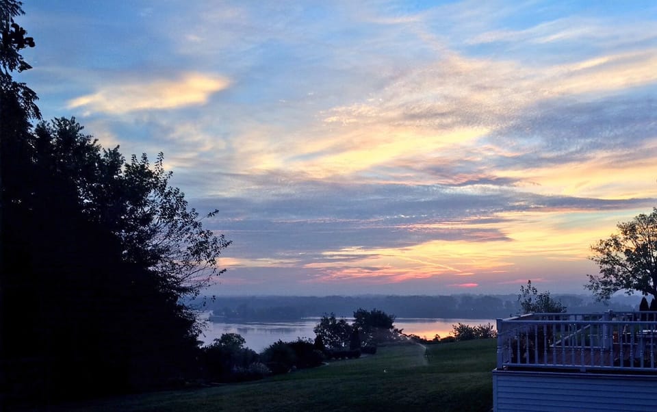 Sunrise from the first-story.
