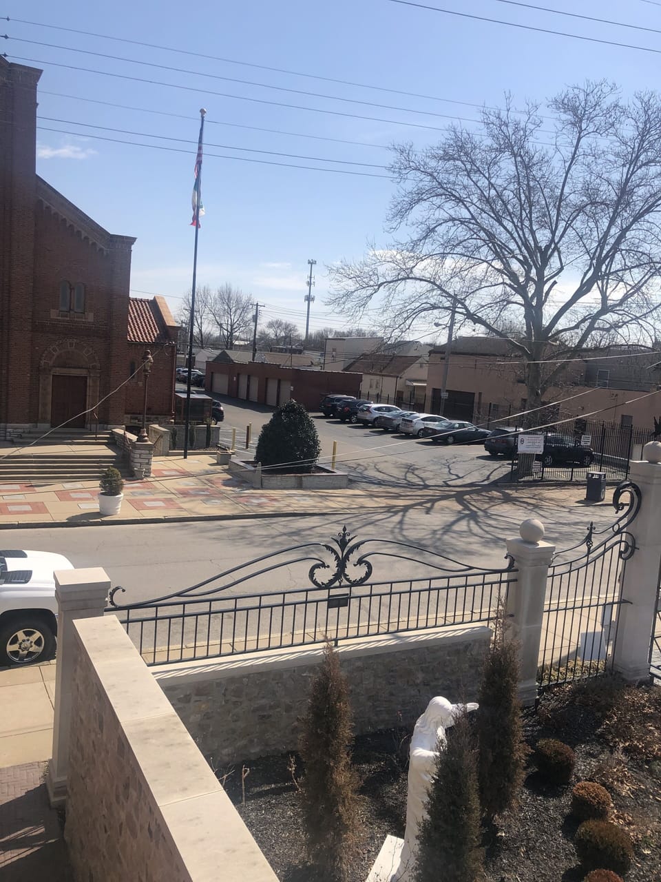 View of St. Ambrose from the deck.