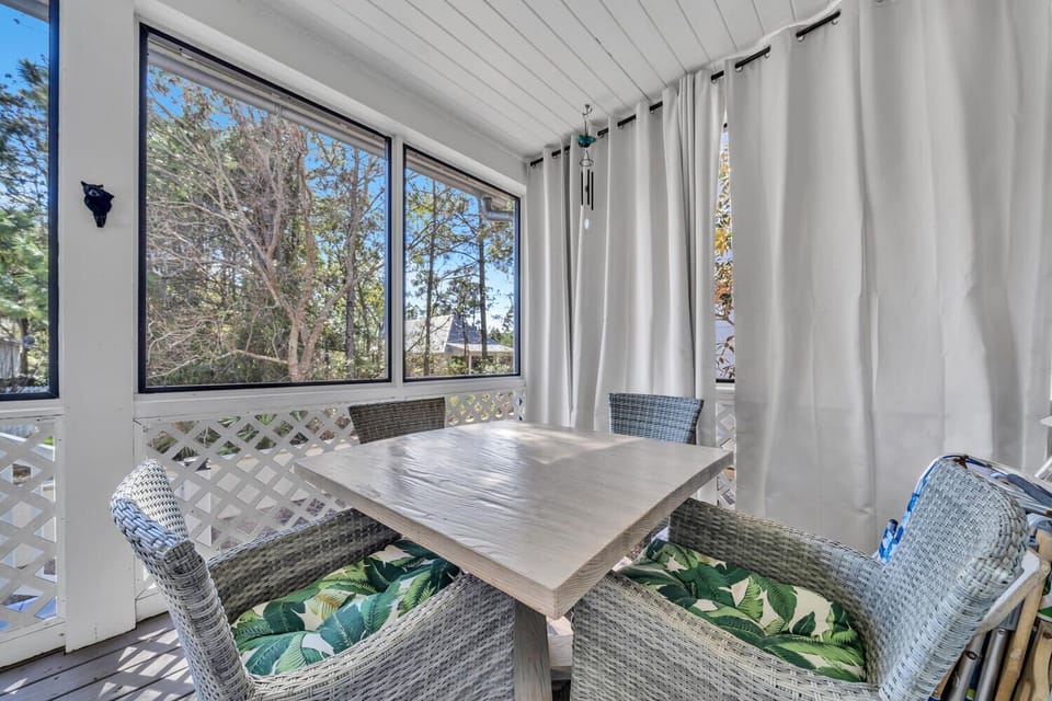Back patio seating