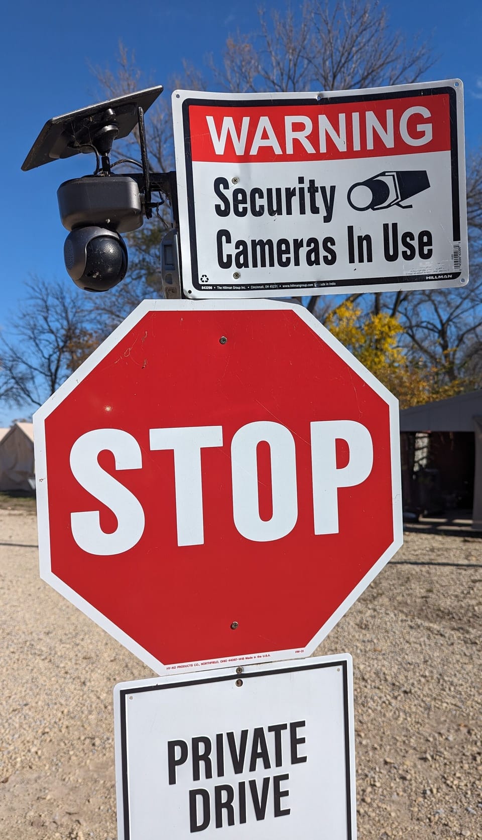 Property under camera surveillance 24/7.