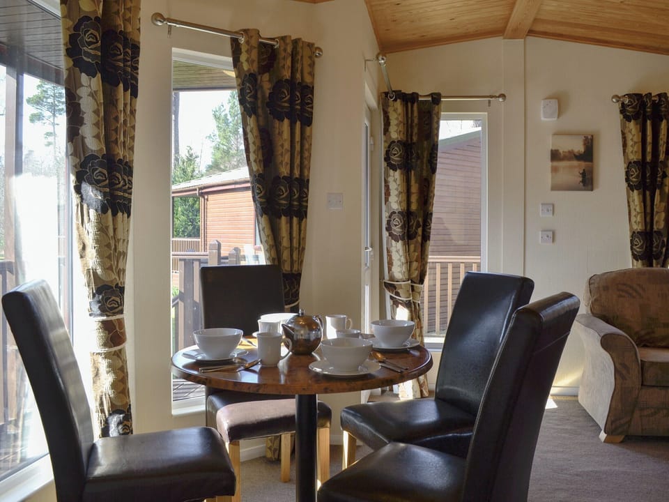 Dining Area | Lodge D - Royal Deeside Woodland Lodges, Dinnet, near Ballater