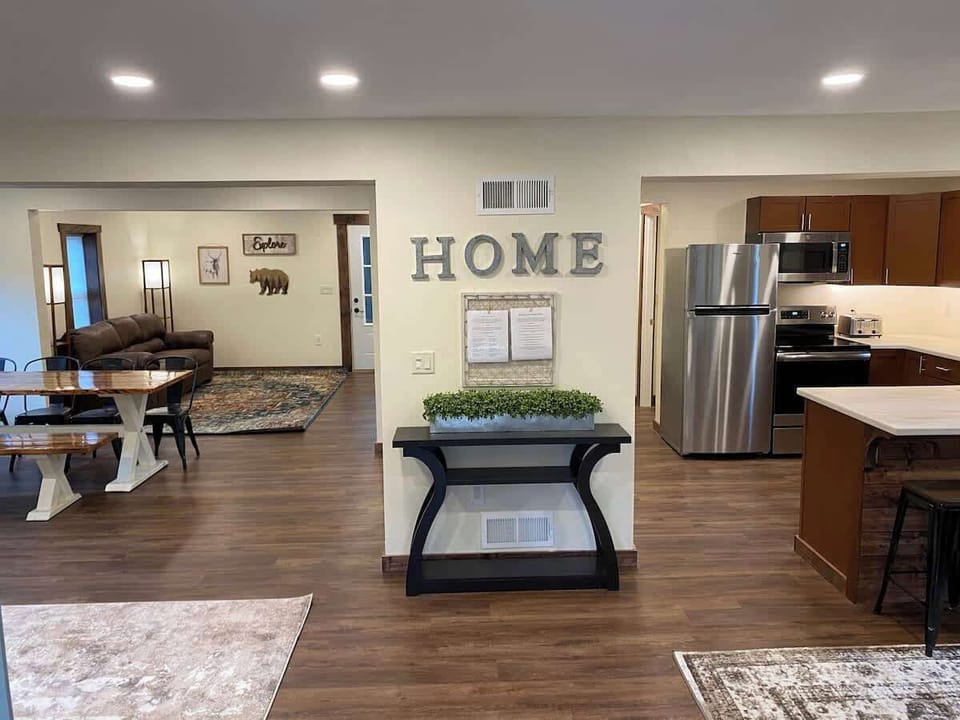 Living Room, Dining Area, Kitchen Space