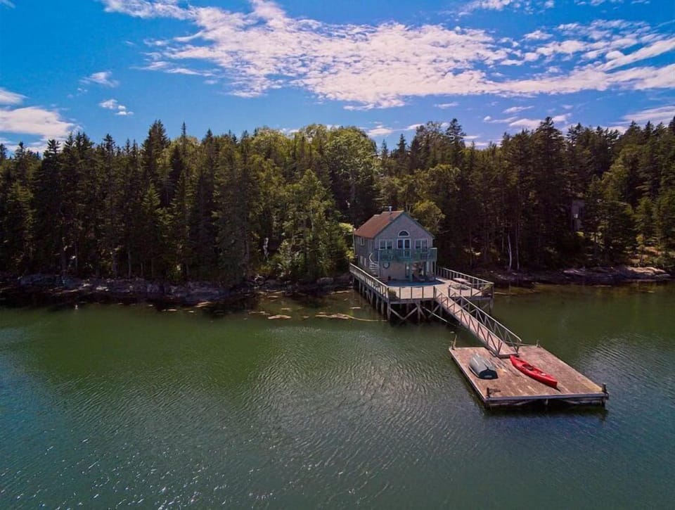 Aerial view of the house