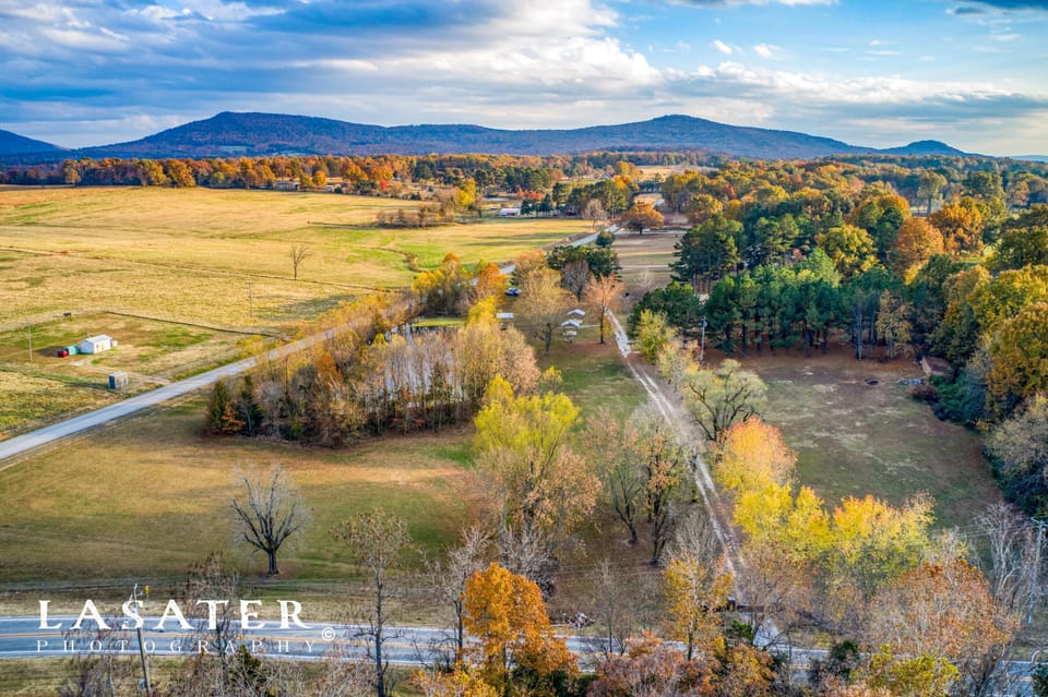 Another drone view of the property amazing views