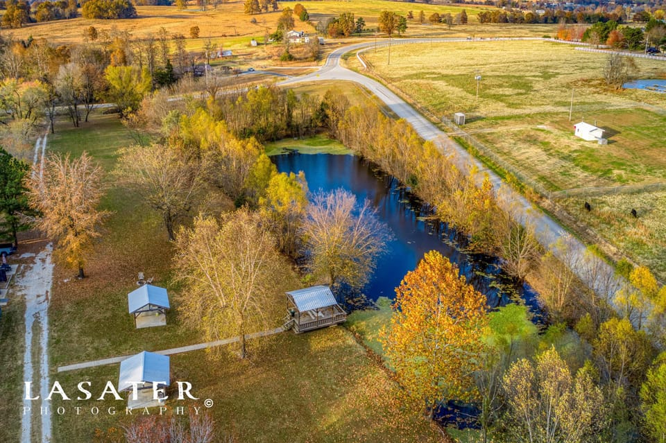 2 acre pond of the property