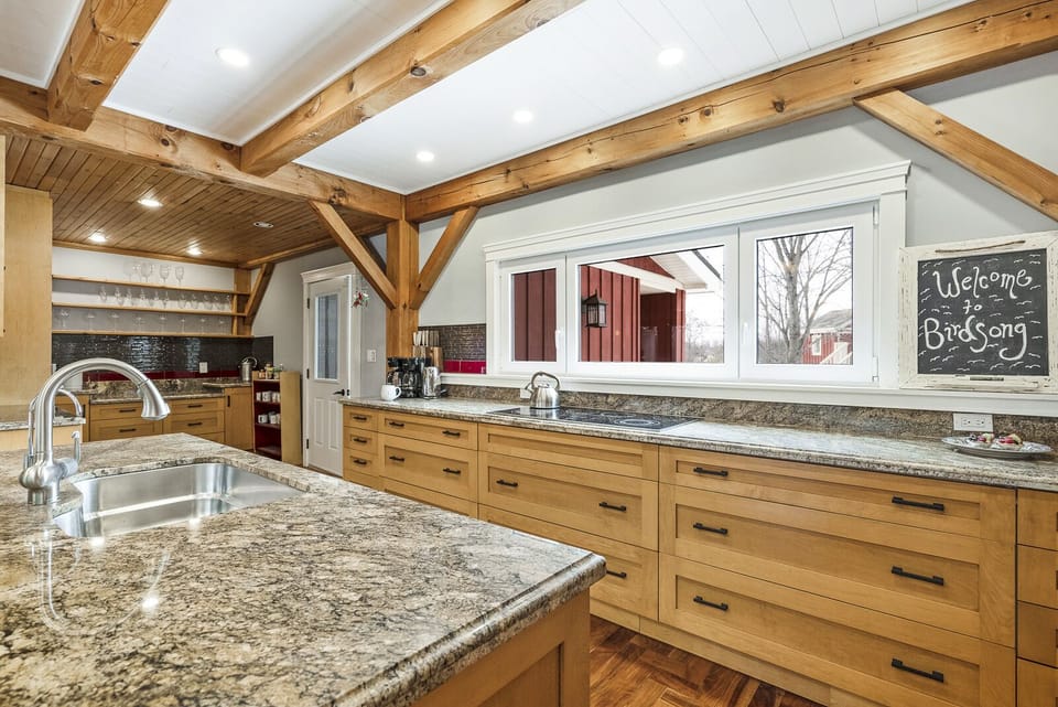 The kitchen is truly a chef's dream, and stocked as well as any family home.