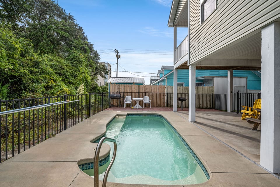 Sit and relax while the kids splash in the pool.