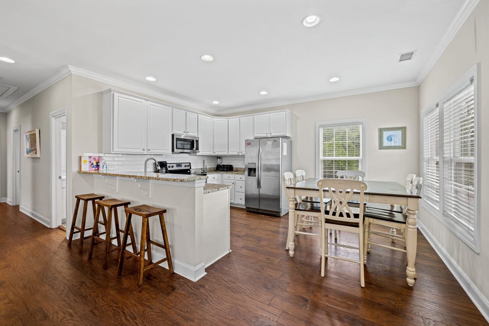 Sit together and enjoy a home cooked meal and chat about your fun-filled day!