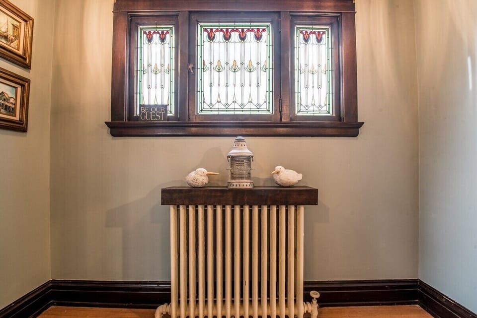 Original stained glass throughout