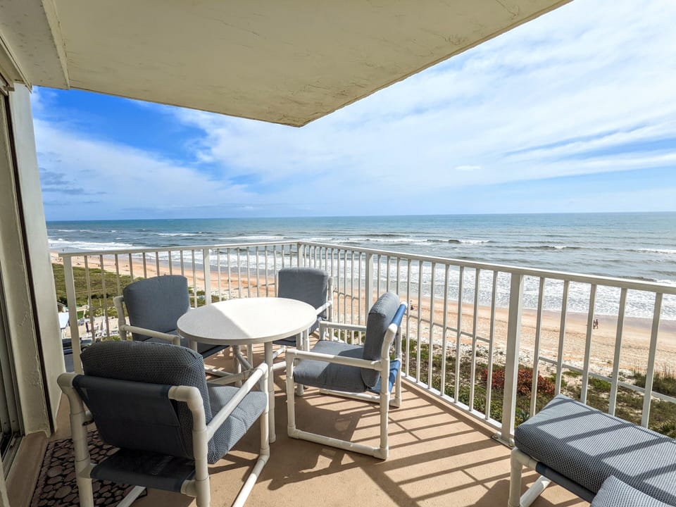 Balcony, view of beach and Atlantic Ocean