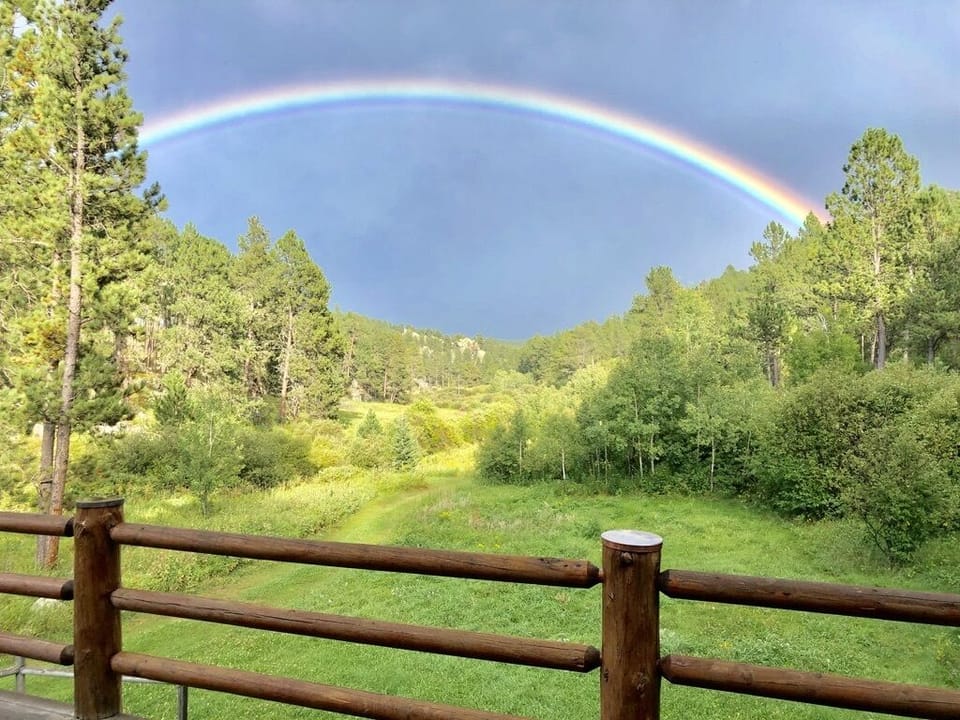View from the deck (NOTE: Rainbow will not always be present)