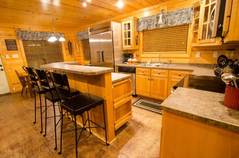 Warm, inviting kitchen with plenty of space to cook and connect
