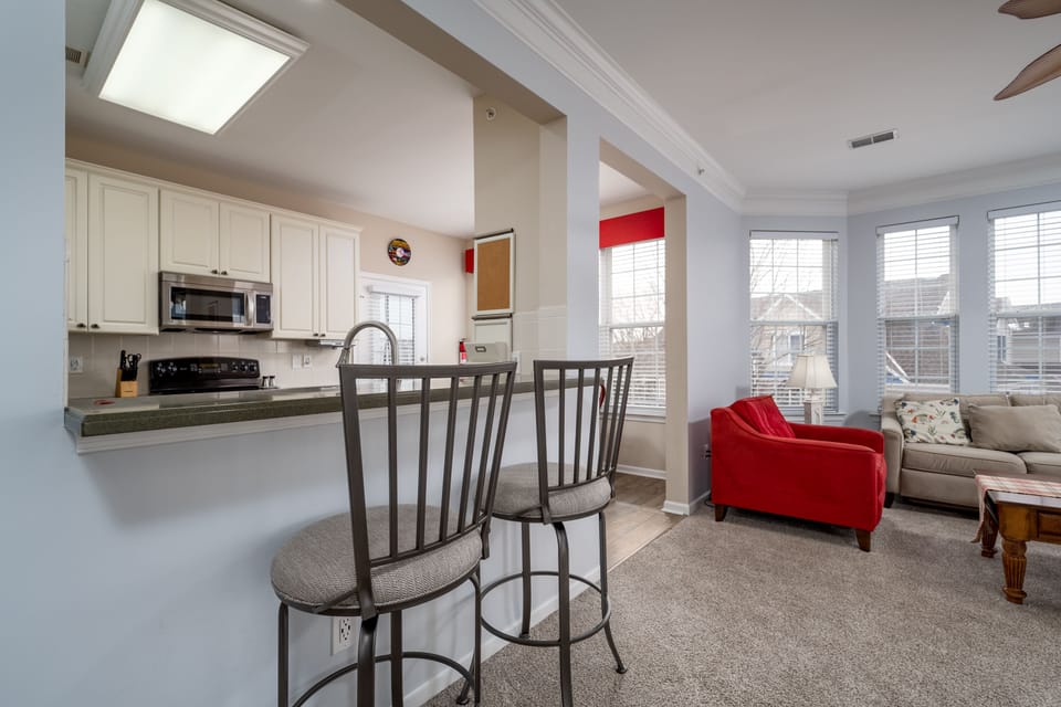 Bar Area and Living Room