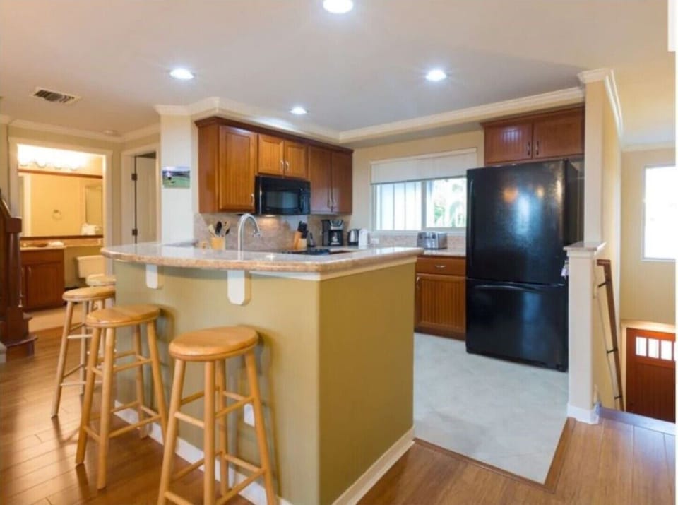 Kitchen area located at front of villa.