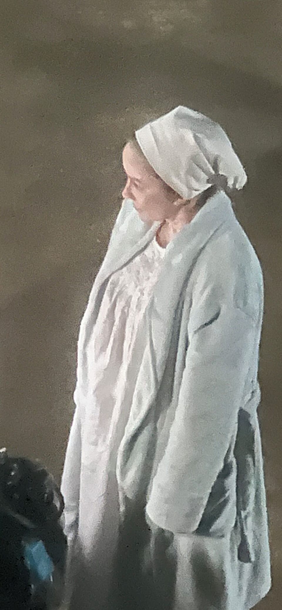 Patricia Heaton filming the Ritual in the Courtyard