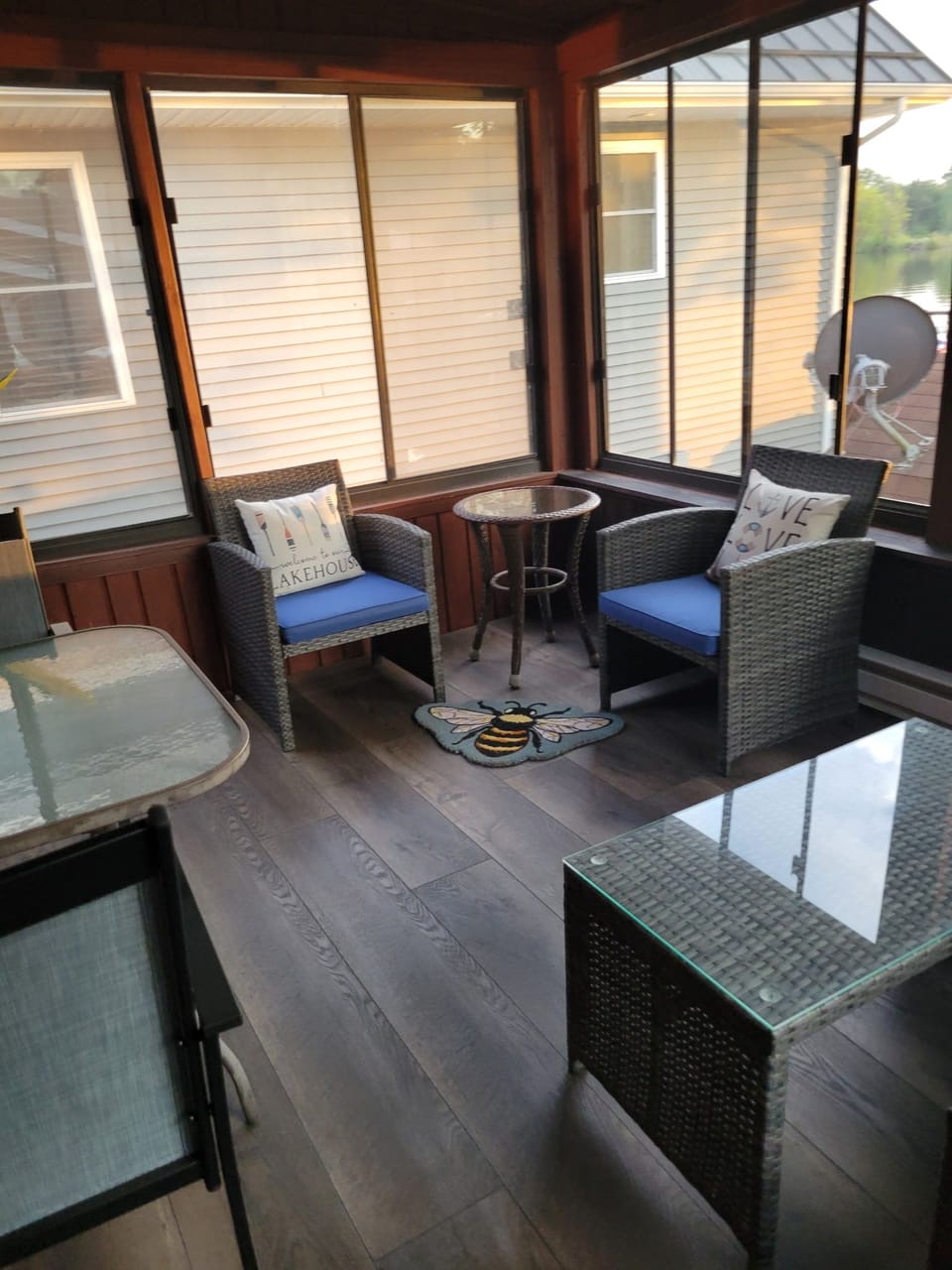 Sunroom facing lake