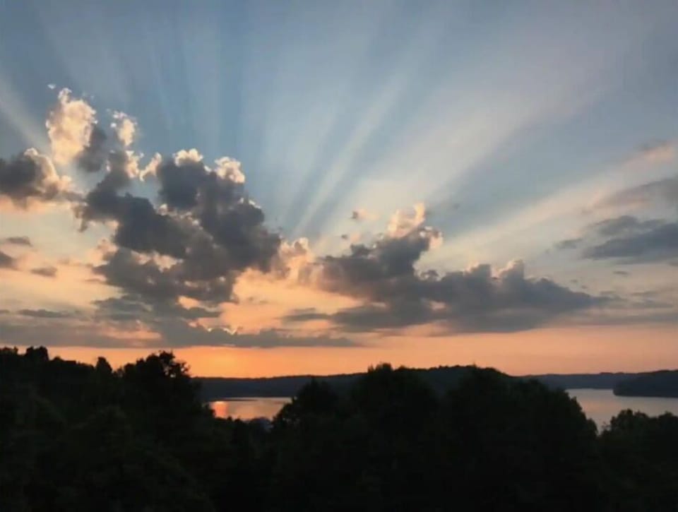 Sunset from the rear deck.