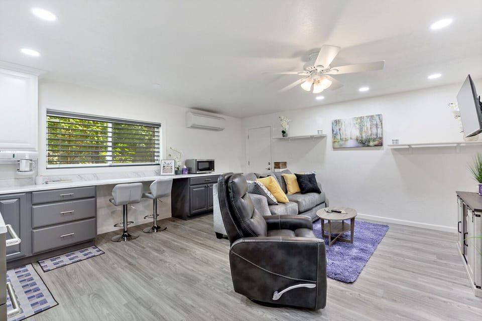 Living room and kitchen from main entry
