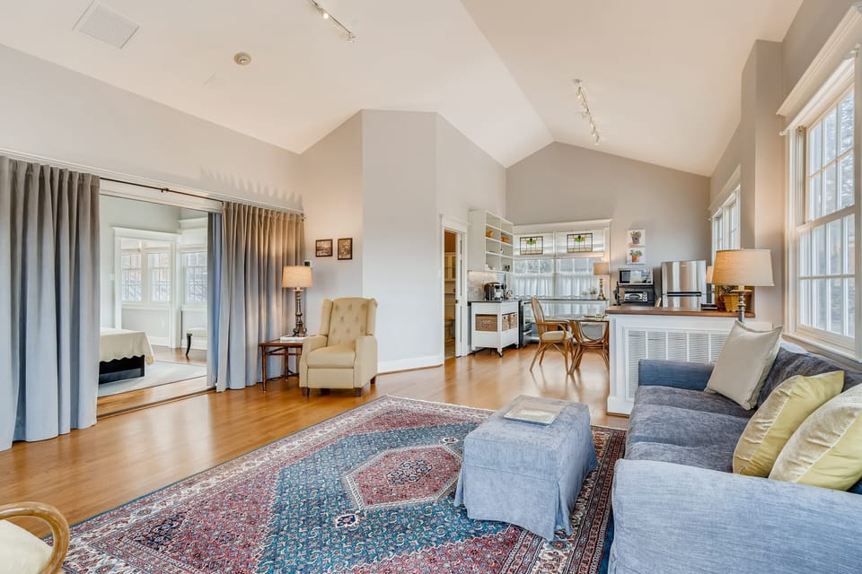 Front door living room view