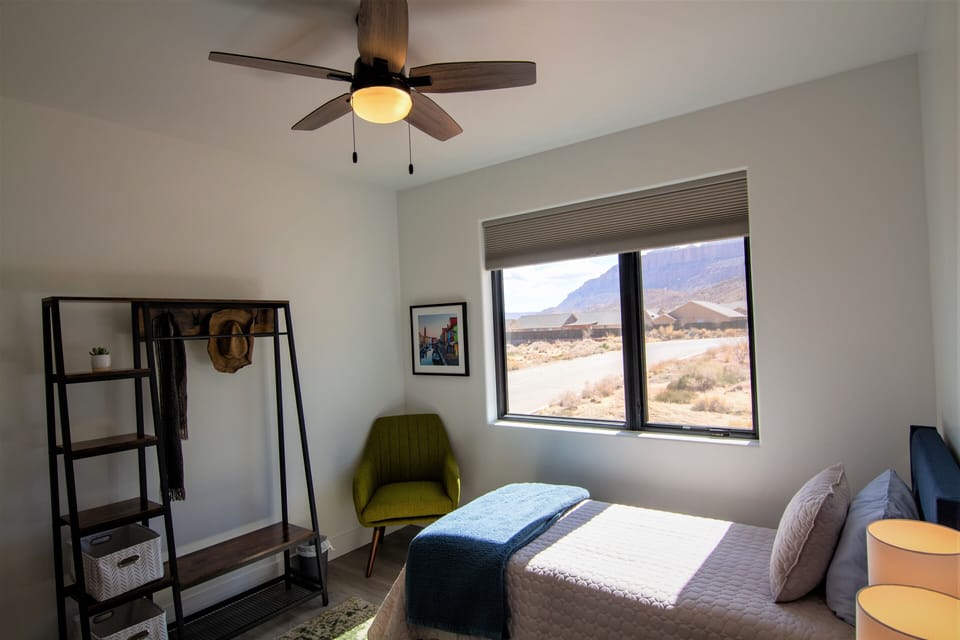 Alternate view of twin bed room. 