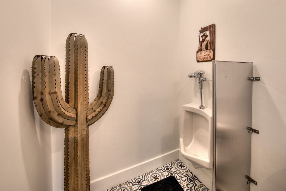 Main floor bathroom urinal. 