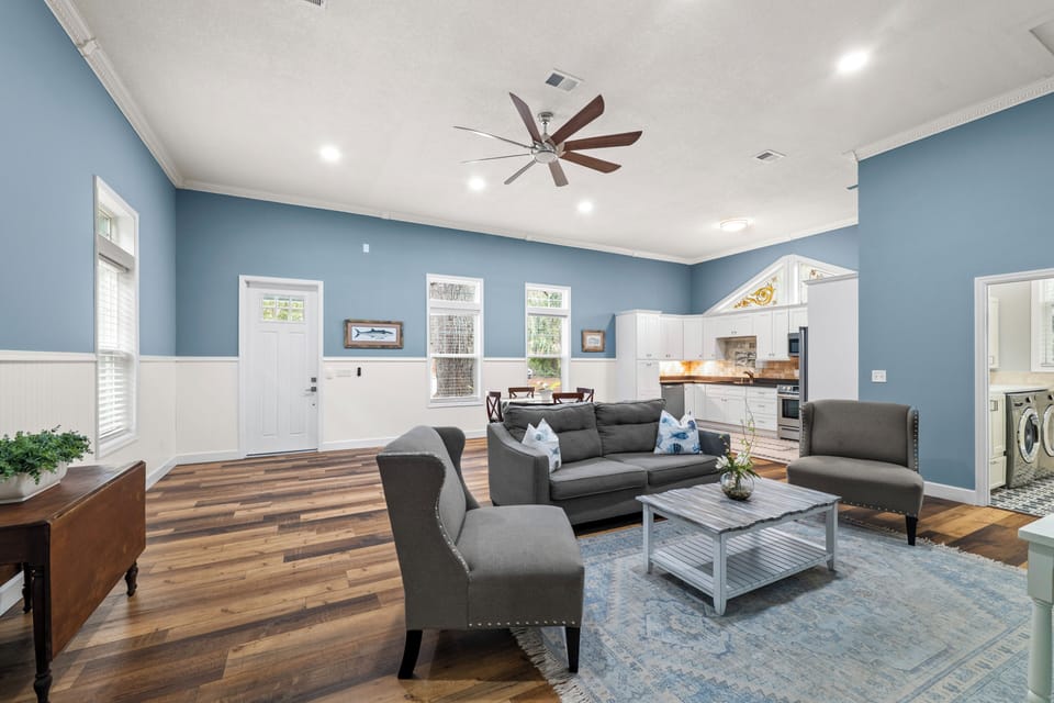 Second Ground Level Living Space with Full Kitchen on the Opposite Side of the House