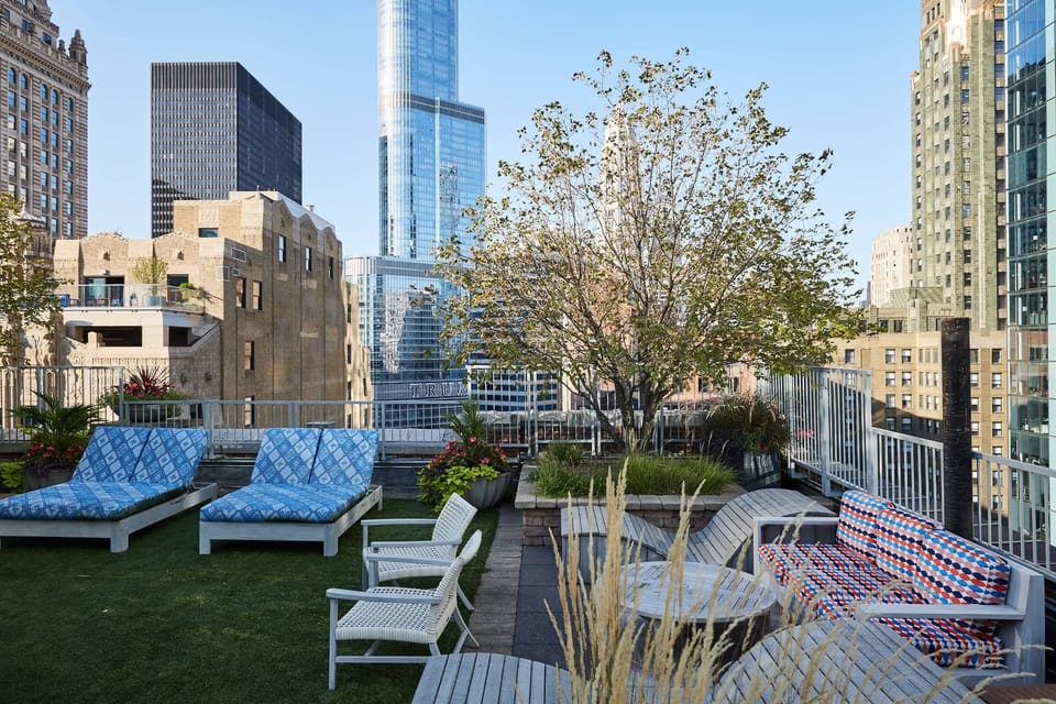 Outdoor pool on the building's 2nd rooftop (brand new in 2021)