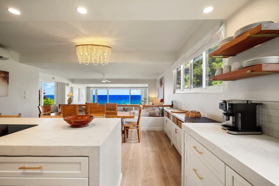 Ocean views from the kitchen