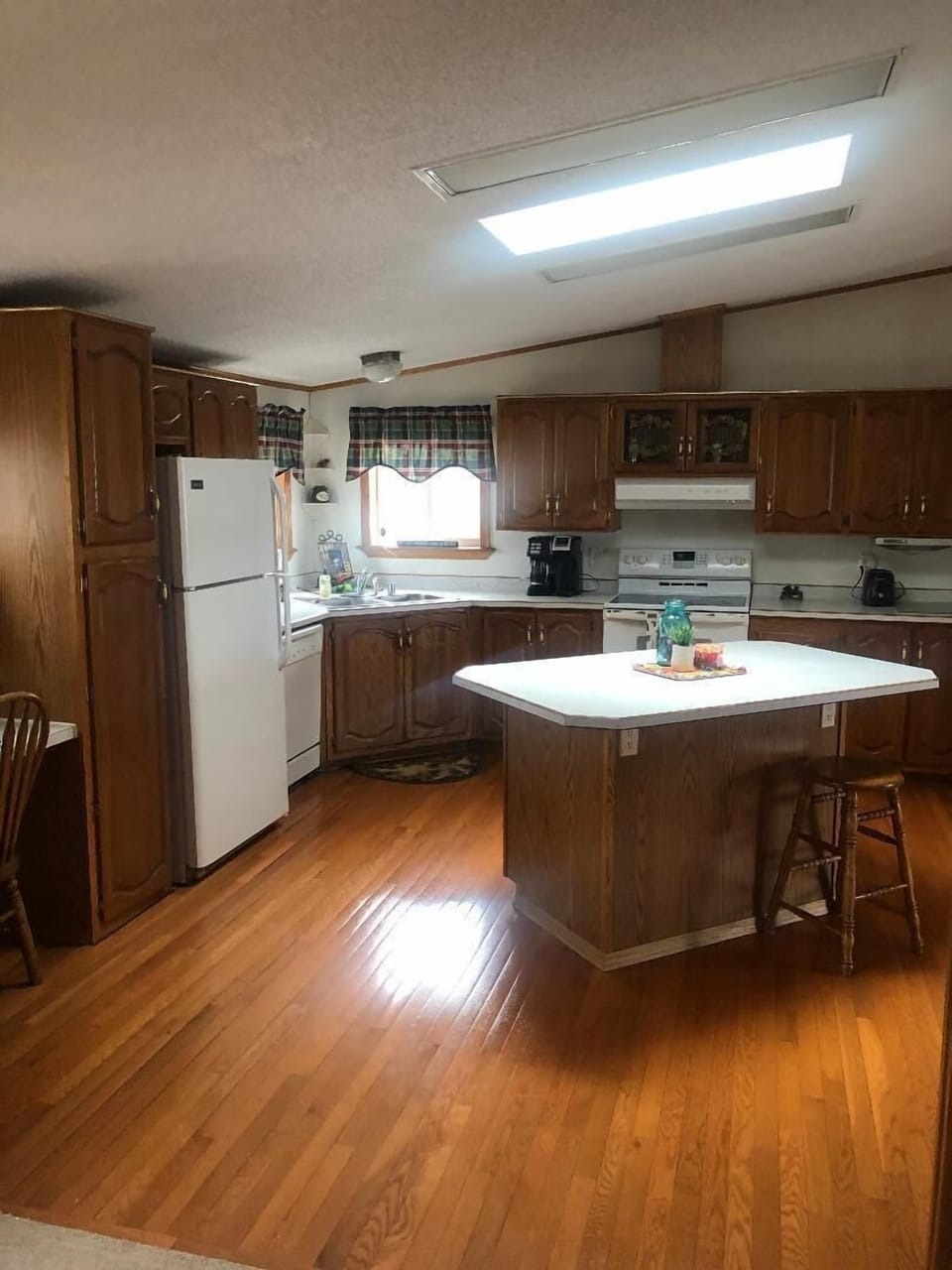 Kitchen with center island .. plenty of prep space