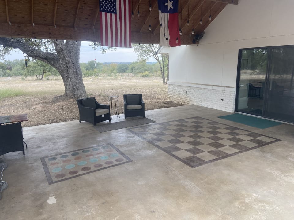Yes, that's Twister and Giant Chess and Checkers!