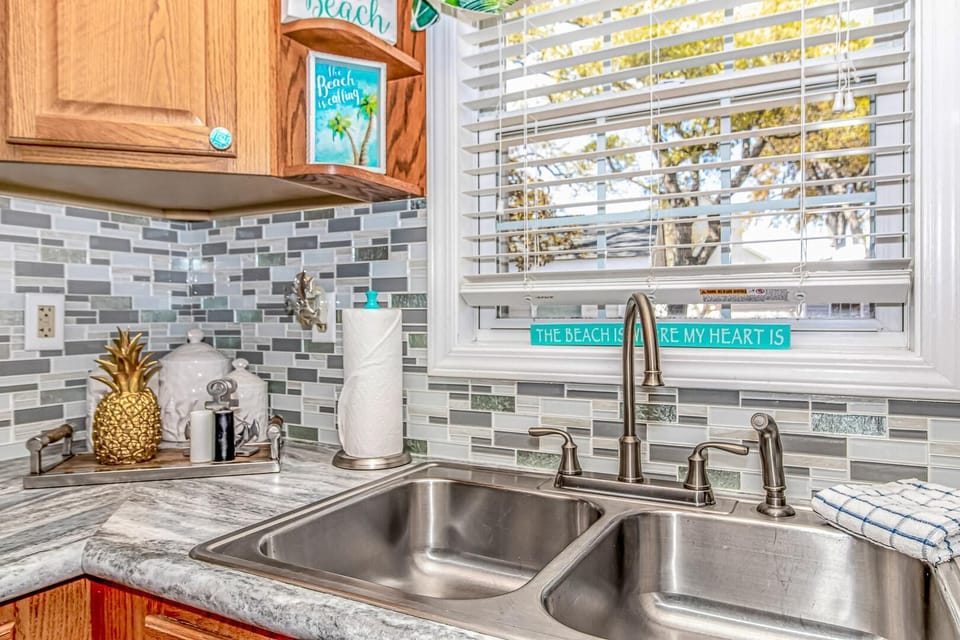 Kitchen sink with a view