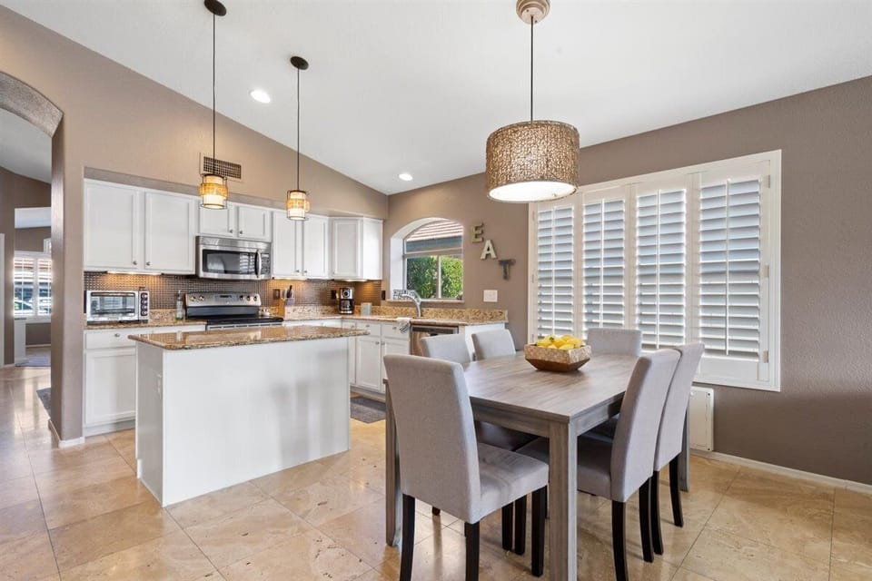 Nicely stocked kitchen