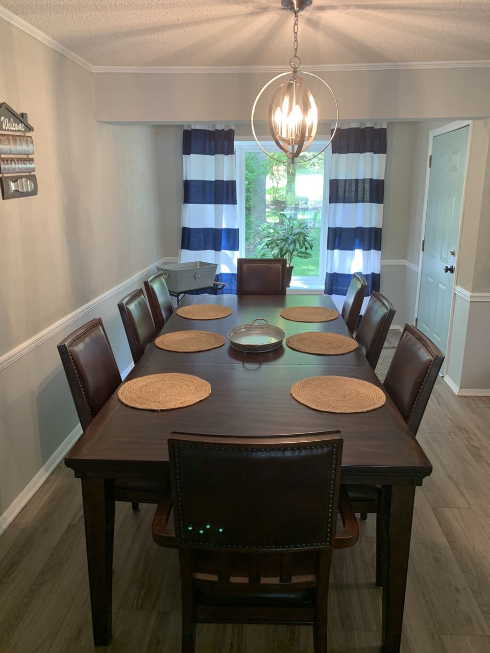Dining table seats 8