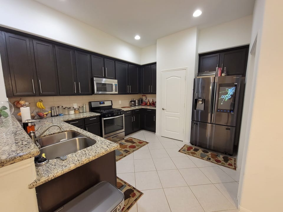 Show out your inner chef skills in the kitchen equipped with a smart fridge