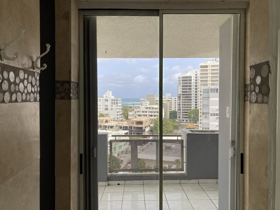 Walk-in closet to the left, bathroom to the right... and some OCEAN VIEW!!!