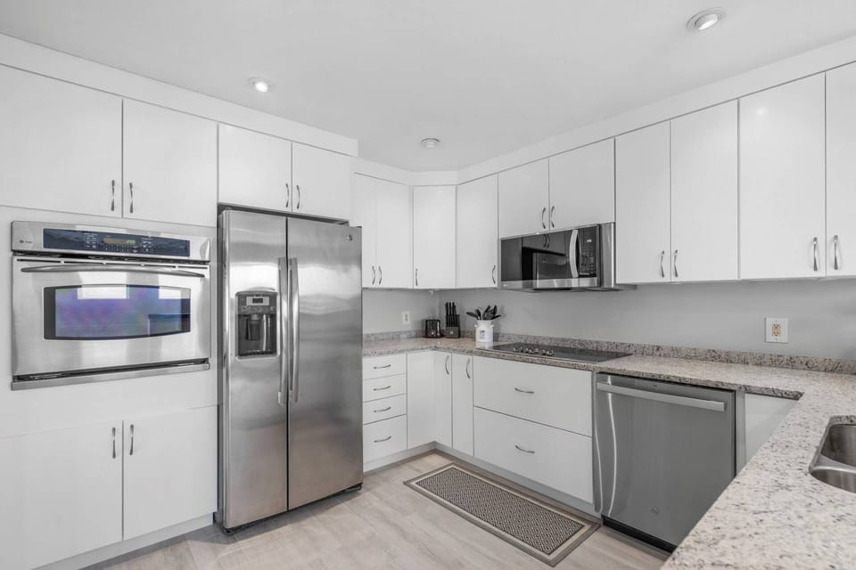 Newly renovated kitchen with plenty of counter space.