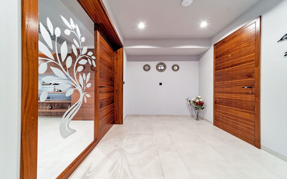 Hallway in the luxury Croatia villa Delight 1 with big mirror on the wall for vacation and rent