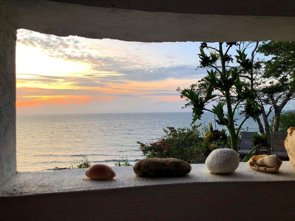 view from the shower