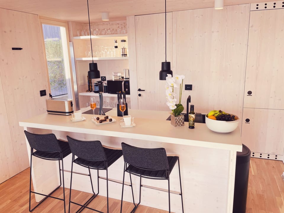 This is the large kitchen with high quality and modern equipment.