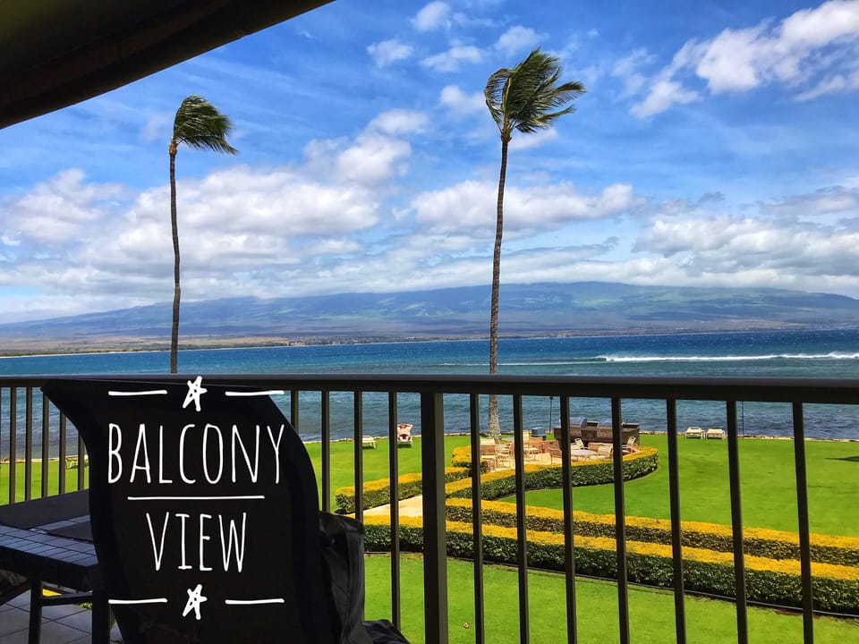 Balcony View Fantastic spot to watch the famous Maui sunrise, sunset and surf!