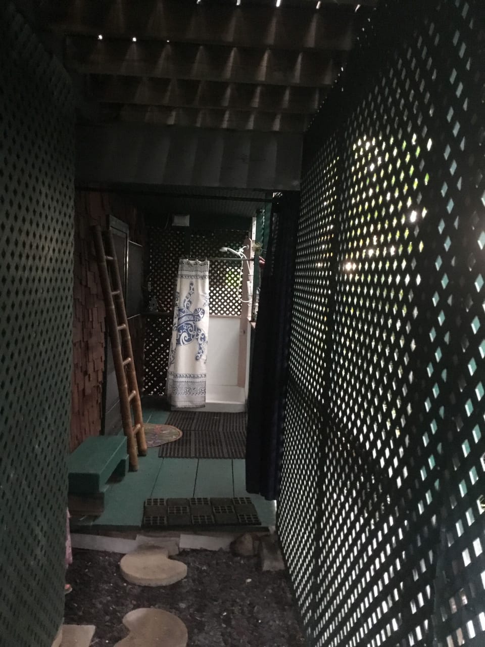 Outdoor shower for Ohana. 